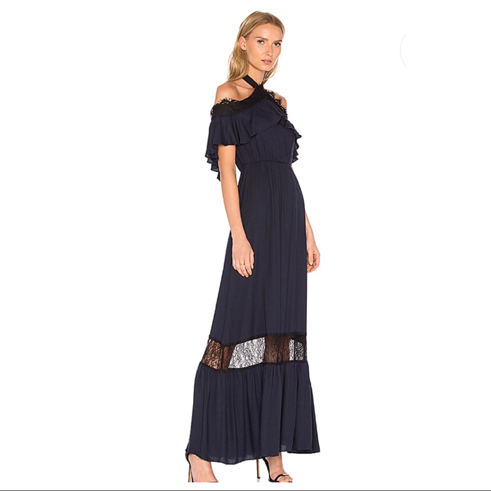 ALICE + OLIVIA LACE DETAIL MAXI DRESS - Picture 5 of 5
